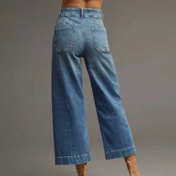 Anthropologie Pilcro The Skipper Wide-Leg Cropped Jeans Petite 25 - Picture 3 of 14